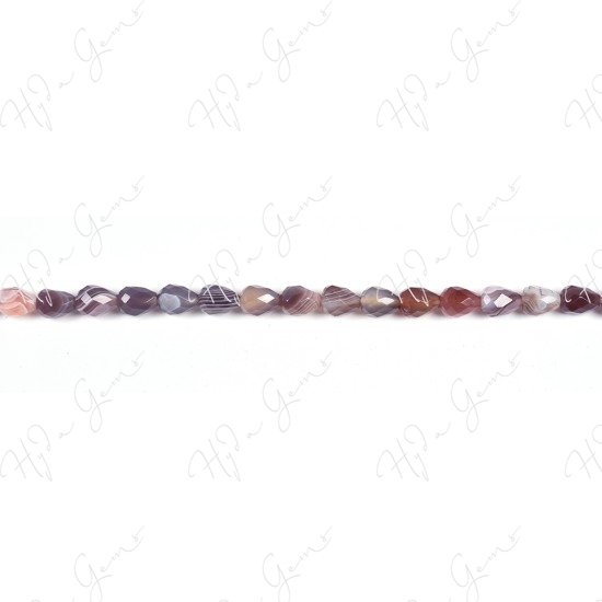 Botswana Agate Faceted Drop Beads