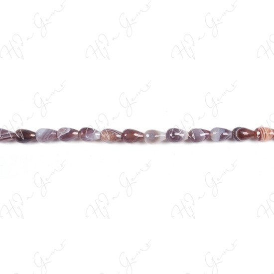 Botswana Agate Faceted Drop Beads