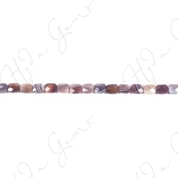 Botswana Agate Faceted Flat Rectangle Beads