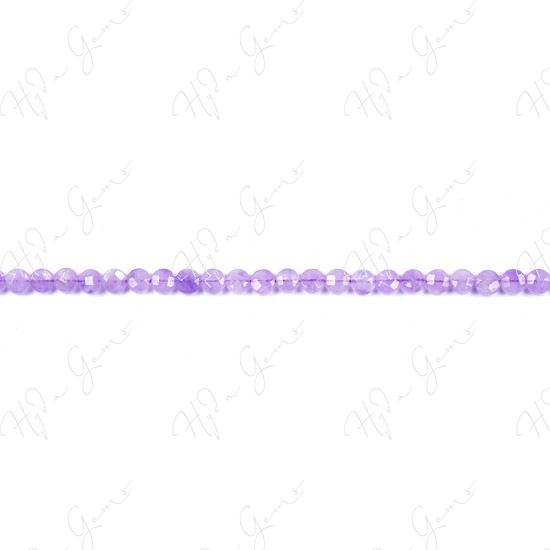 Cape Amethyst Faceted Coin Beads