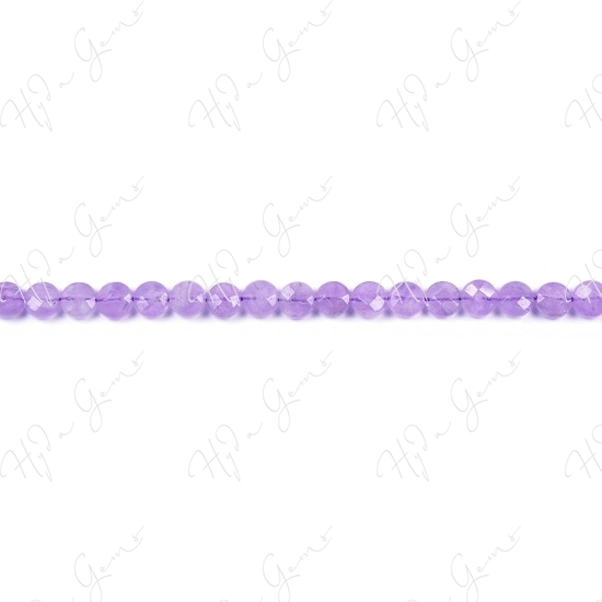 Cape Amethyst Faceted Coin Beads