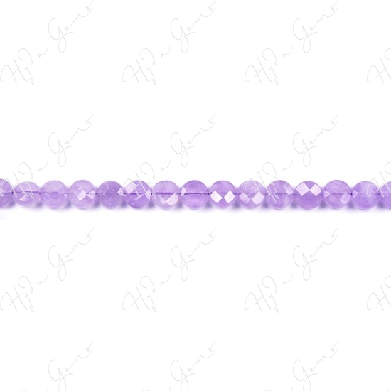 Cape Amethyst Faceted Coin Beads