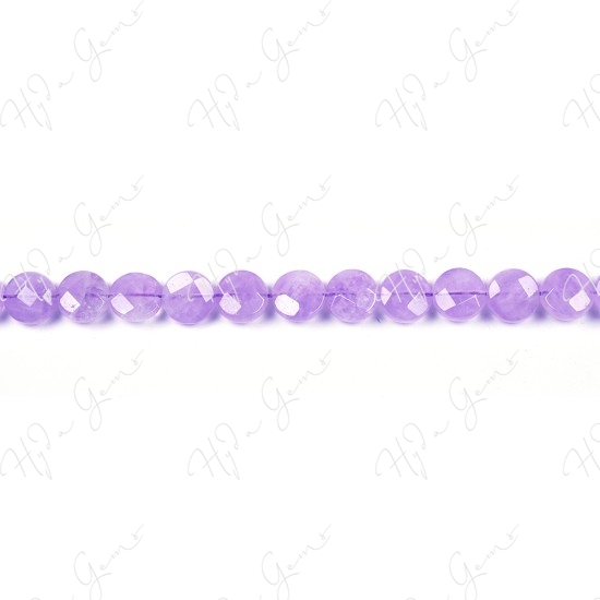 Cape Amethyst Faceted Coin Beads