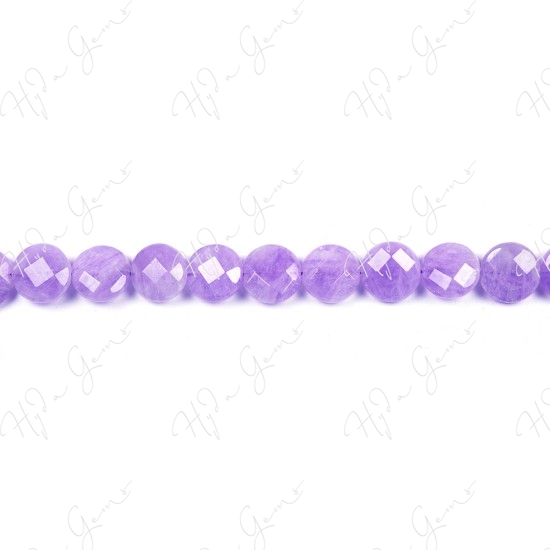 Cape Amethyst Faceted Coin Beads