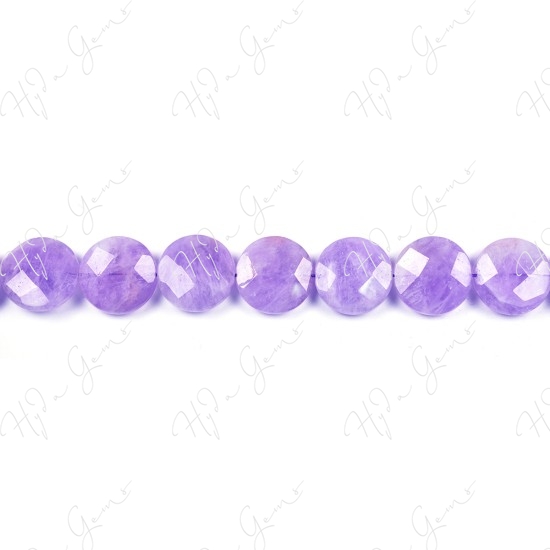 Cape Amethyst Faceted Coin Beads