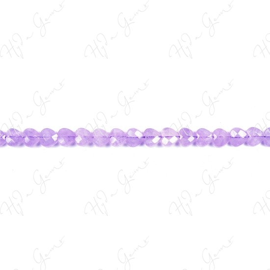 Cape Amethyst Faceted Heart Beads