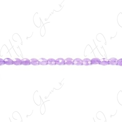 Cape Amethyst Faceted Flat Oval Beads