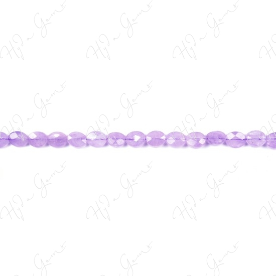 Cape Amethyst Faceted Flat Oval Beads