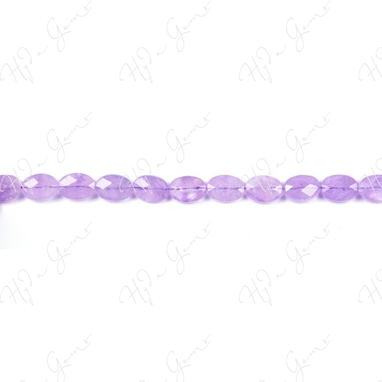 Cape Amethyst Faceted Flat Oval Beads