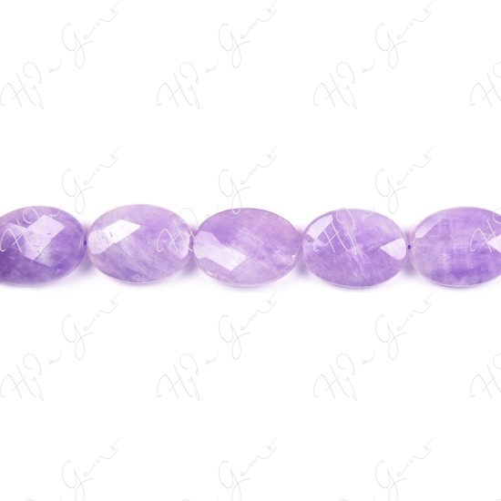 Cape Amethyst Faceted Flat Oval Beads