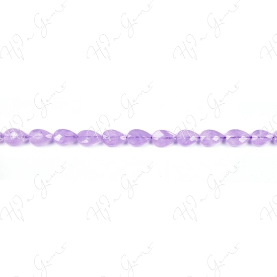 Cape Amethyst Faceted Pear Beads