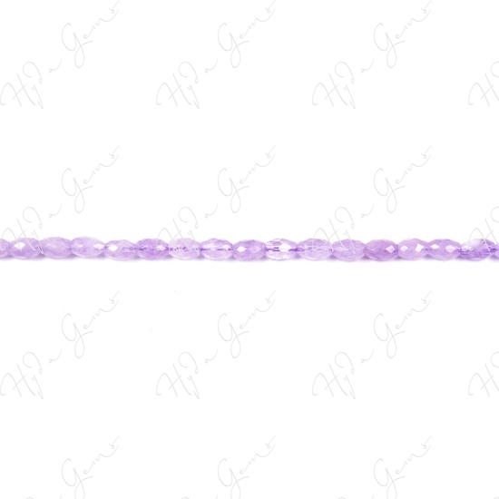 Cape Amethyst Faceted Rice Beads