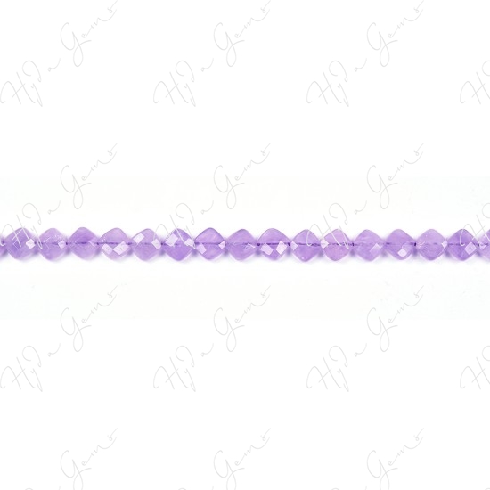 Cape Amethyst Faceted Flat Square Beads