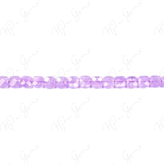 Cape Amethyst Faceted Flat Square Beads