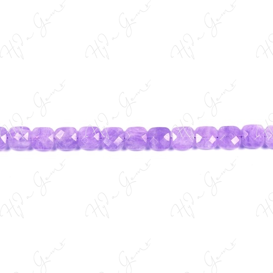 Cape Amethyst Faceted Flat Square Beads