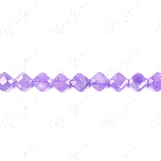 Cape Amethyst Faceted Flat Square Beads