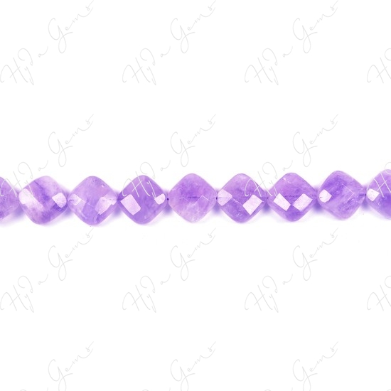 Cape Amethyst Faceted Flat Square Beads