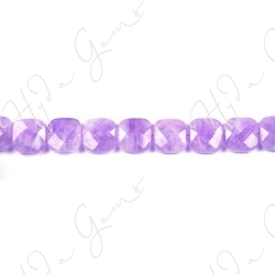 Cape Amethyst Faceted Flat Square Beads