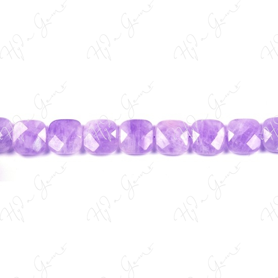 Cape Amethyst Faceted Flat Square Beads