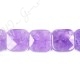 Cape Amethyst Faceted Flat Square Beads