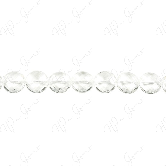 Crystal Faceted Coin Beads