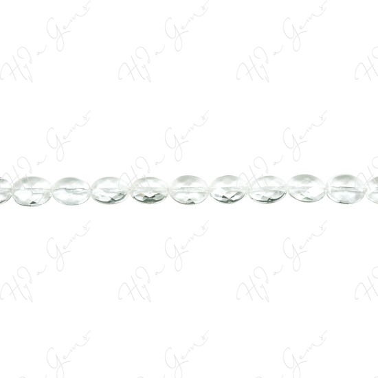 Crystal Faceted Flat Oval Beads