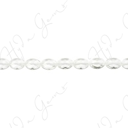 Crystal Faceted Flat Oval Beads