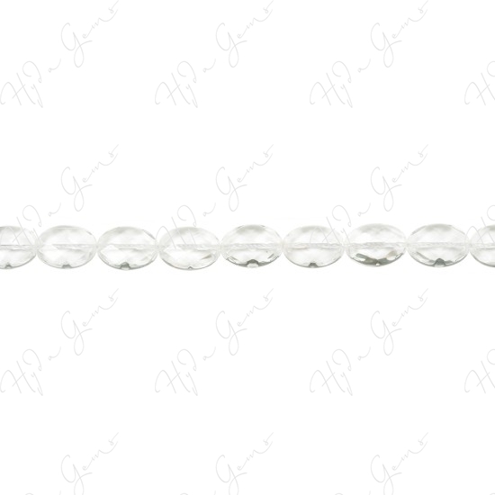 Crystal Faceted Flat Oval Beads