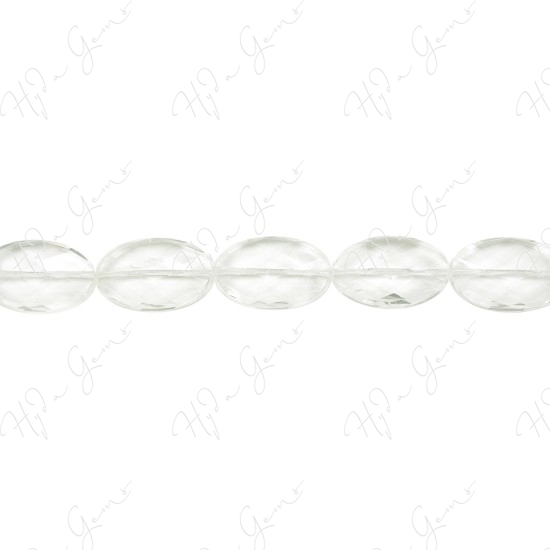 Crystal Faceted Flat Oval Beads