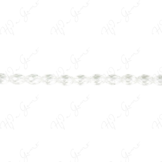 Crystal Faceted Rice Beads