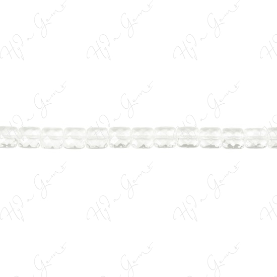 Crystal Faceted Flat Square Beads