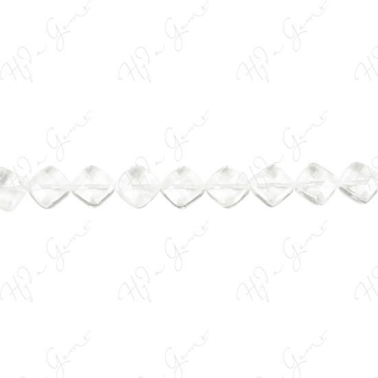 Crystal Faceted Flat Square Beads