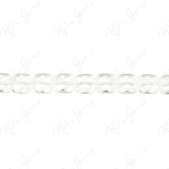 Crystal Faceted Flat Square Beads