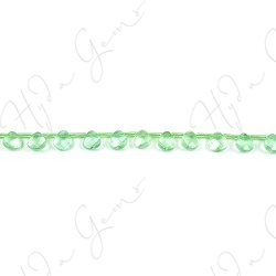 Green Fluorite Faceted Pear Beads