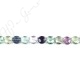 Rainbow Fluorite Faceted Coin Beads