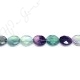 Rainbow Fluorite Faceted Coin Beads