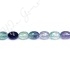 Rainbow Fluorite Faceted Drum Beads