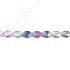 Rainbow Fluorite Faceted Flat Oval Beads