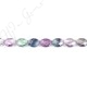 Rainbow Fluorite Faceted Flat Oval Beads