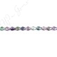 Rainbow Fluorite Faceted Pear Beads