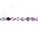 Rainbow Fluorite Faceted Pear Beads