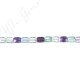 Rainbow Fluorite Faceted Flat Rectangle Beads