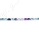 Rainbow Fluorite Faceted Rice Beads