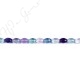 Rainbow Fluorite Faceted Rice Beads