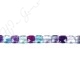 Rainbow Fluorite Faceted Flat Square Beads