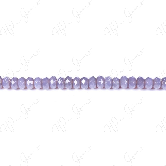 Grey Agate Faceted Roundel Beads