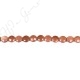 Gold Sand Stone Faceted Coin Beads