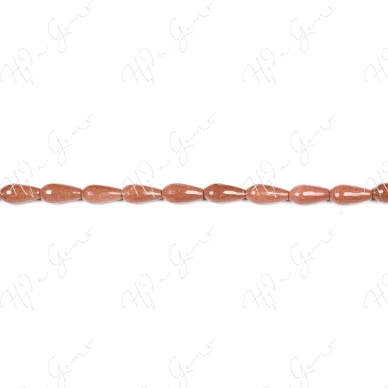 Gold Sand Stone Faceted Drop Beads