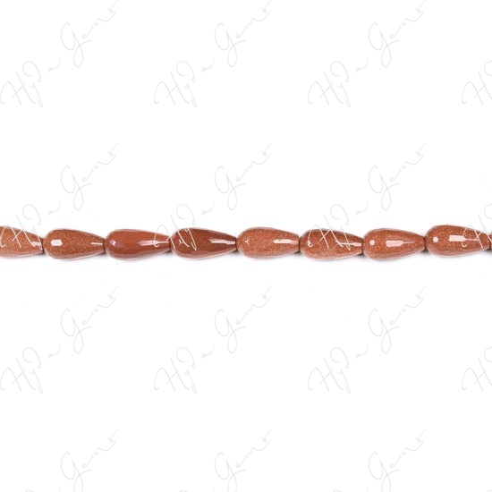 Gold Sand Stone Faceted Drop Beads