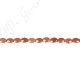 Gold Sand Stone Faceted Flat Oval Beads